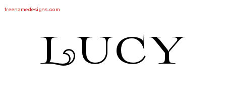 Flourishes Name Tattoo Designs Lucy Printable
