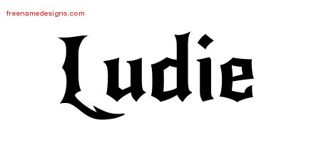 Gothic Name Tattoo Designs Ludie Free Graphic