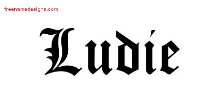 Blackletter Name Tattoo Designs Ludie Graphic Download