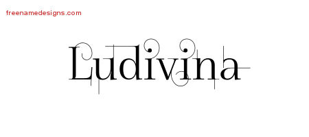 Decorated Name Tattoo Designs Ludivina Free