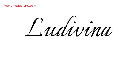 Calligraphic Name Tattoo Designs Ludivina Download Free