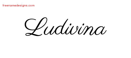 Classic Name Tattoo Designs Ludivina Graphic Download