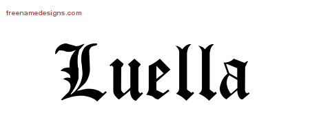 Blackletter Name Tattoo Designs Luella Graphic Download