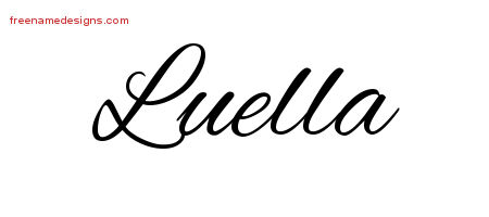 Cursive Name Tattoo Designs Luella Download Free