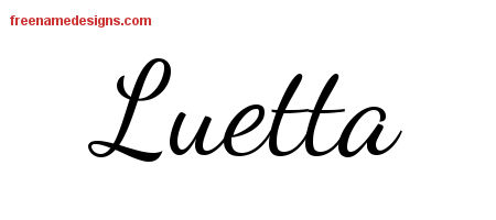 Lively Script Name Tattoo Designs Luetta Free Printout