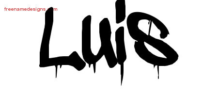 Graffiti Name Tattoo Designs Luis Free Lettering