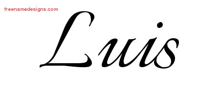 Calligraphic Name Tattoo Designs Luis Download Free