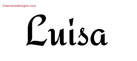 Calligraphic Stylish Name Tattoo Designs Luisa Download Free