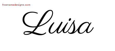 Classic Name Tattoo Designs Luisa Graphic Download