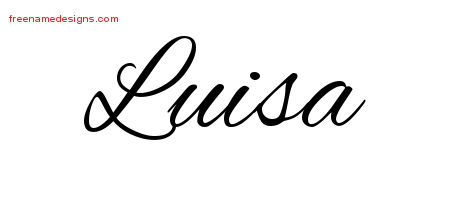 Cursive Name Tattoo Designs Luisa Download Free