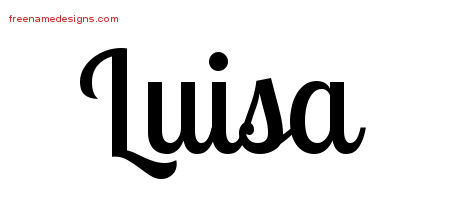 Handwritten Name Tattoo Designs Luisa Free Download