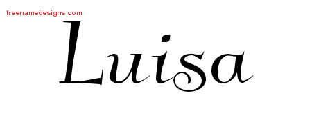 Elegant Name Tattoo Designs Luisa Free Graphic