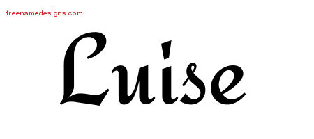 Calligraphic Stylish Name Tattoo Designs Luise Download Free