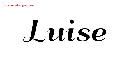 Art Deco Name Tattoo Designs Luise Printable
