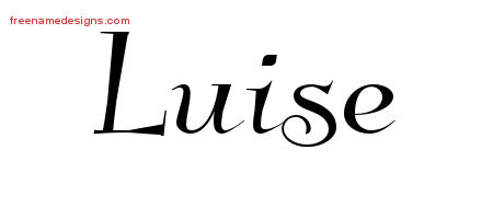 Elegant Name Tattoo Designs Luise Free Graphic