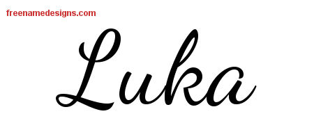 Lively Script Name Tattoo Designs Luka Free Download