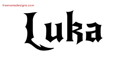 Gothic Name Tattoo Designs Luka Download Free