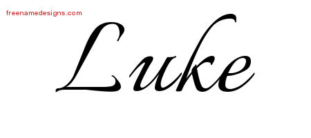 Calligraphic Name Tattoo Designs Luke Free Graphic