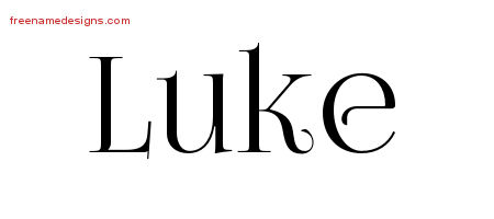 Vintage Name Tattoo Designs Luke Free Printout