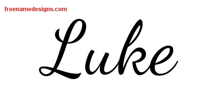 Lively Script Name Tattoo Designs Luke Free Download
