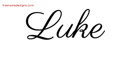 Classic Name Tattoo Designs Luke Printable