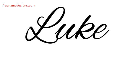 Cursive Name Tattoo Designs Luke Free Graphic