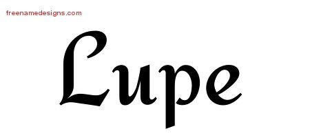Calligraphic Stylish Name Tattoo Designs Lupe Free Graphic