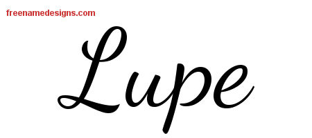 Lively Script Name Tattoo Designs Lupe Free Download