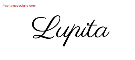 Classic Name Tattoo Designs Lupita Graphic Download