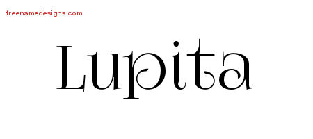 Vintage Name Tattoo Designs Lupita Free Download