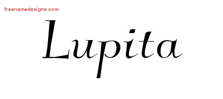 Elegant Name Tattoo Designs Lupita Free Graphic