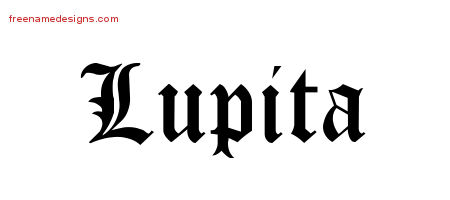 Blackletter Name Tattoo Designs Lupita Graphic Download