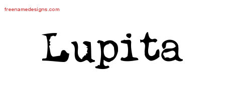 Vintage Writer Name Tattoo Designs Lupita Free Lettering