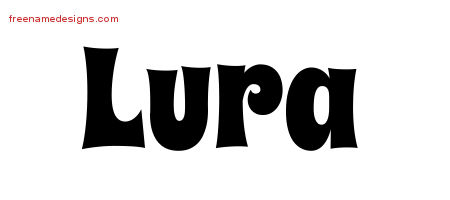 Groovy Name Tattoo Designs Lura Free Lettering