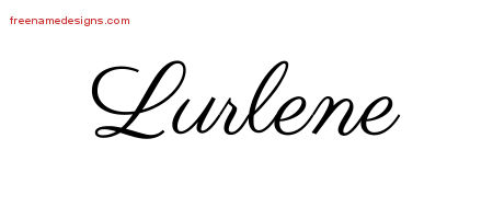Classic Name Tattoo Designs Lurlene Graphic Download