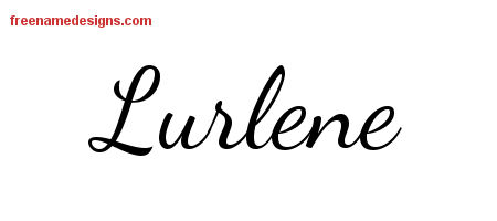 Lively Script Name Tattoo Designs Lurlene Free Printout