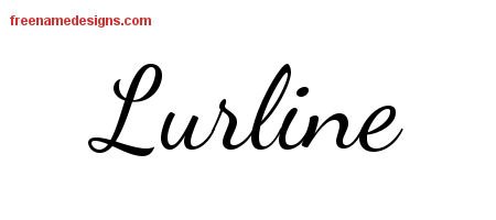 Lively Script Name Tattoo Designs Lurline Free Printout