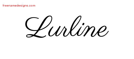 Classic Name Tattoo Designs Lurline Graphic Download