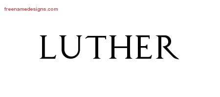 Regal Victorian Name Tattoo Designs Luther Printable
