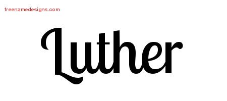 Handwritten Name Tattoo Designs Luther Free Printout