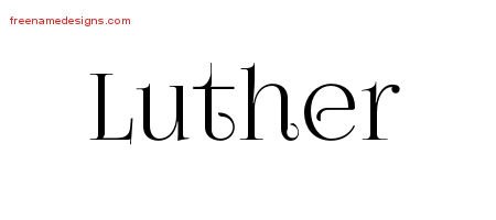 Vintage Name Tattoo Designs Luther Free Printout