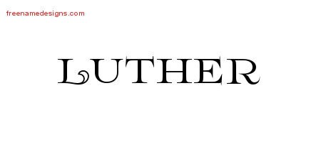 Flourishes Name Tattoo Designs Luther Graphic Download