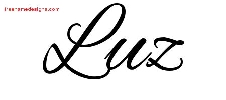 Cursive Name Tattoo Designs Luz Download Free