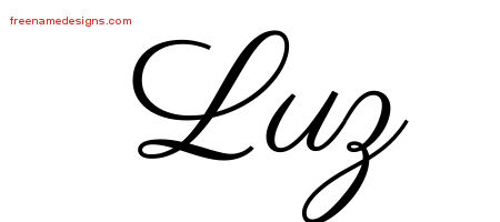 Classic Name Tattoo Designs Luz Graphic Download