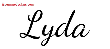 Lively Script Name Tattoo Designs Lyda Free Printout