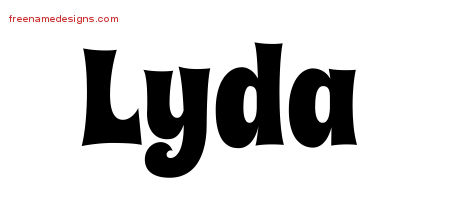 Groovy Name Tattoo Designs Lyda Free Lettering