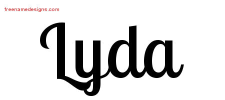 Handwritten Name Tattoo Designs Lyda Free Download