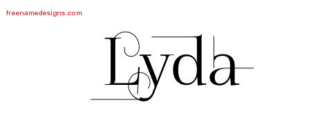 Decorated Name Tattoo Designs Lyda Free