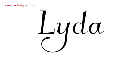Elegant Name Tattoo Designs Lyda Free Graphic