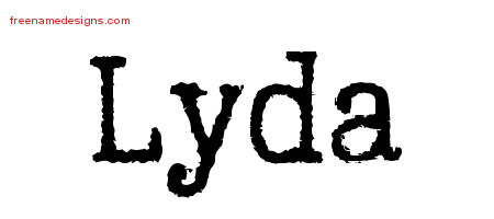 Typewriter Name Tattoo Designs Lyda Free Download